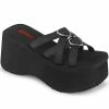Demonia Shoes FUNN-15 Black Matte Heart Slides (Au Stock) 1 Demonia Shoes FUNN-15 Black Matte Heart Slides (Au Stock)