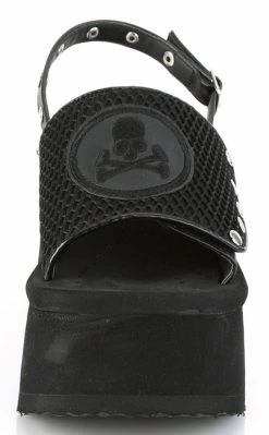 Demonia FUNN-32 Black Platform Slide Sandals Shoes