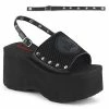 Demonia FUNN-32 Black Platform Slide Sandals Shoes 1 Demonia FUNN-32 Black Platform Slide Sandals Shoes