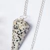 Crystals Faceted Pendulum | Dalmatian Jasper 2 Crystals Faceted Pendulum | Dalmatian Jasper