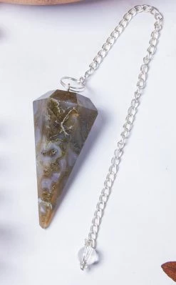 Crystals Faceted Pendulum | Lepidolite