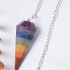Crystals Witchcraft Faceted Pendulum | Rainbow Chakra
