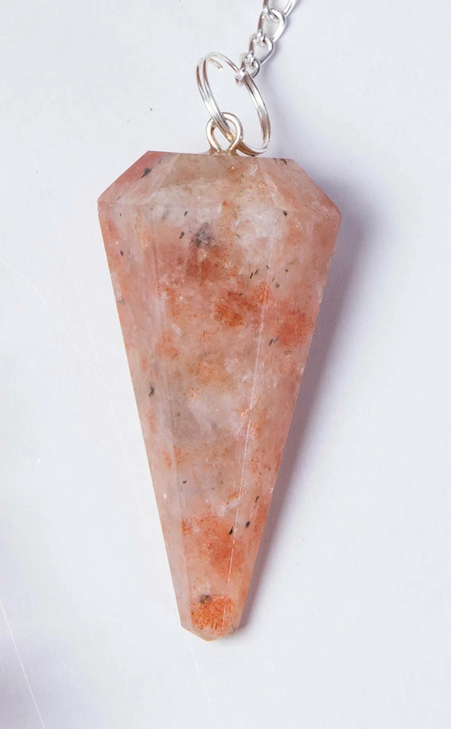 Crystals Faceted Pendulum | Sunstone Witchcraft 4 Crystals Faceted Pendulum | Sunstone Witchcraft