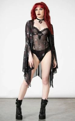 Killstar Clothing Fairy Moss Mesh Cover Up