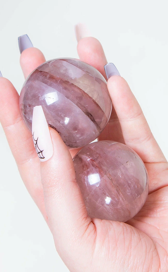 Crystals Fire Quartz Sphere 6 Crystals Fire Quartz Sphere