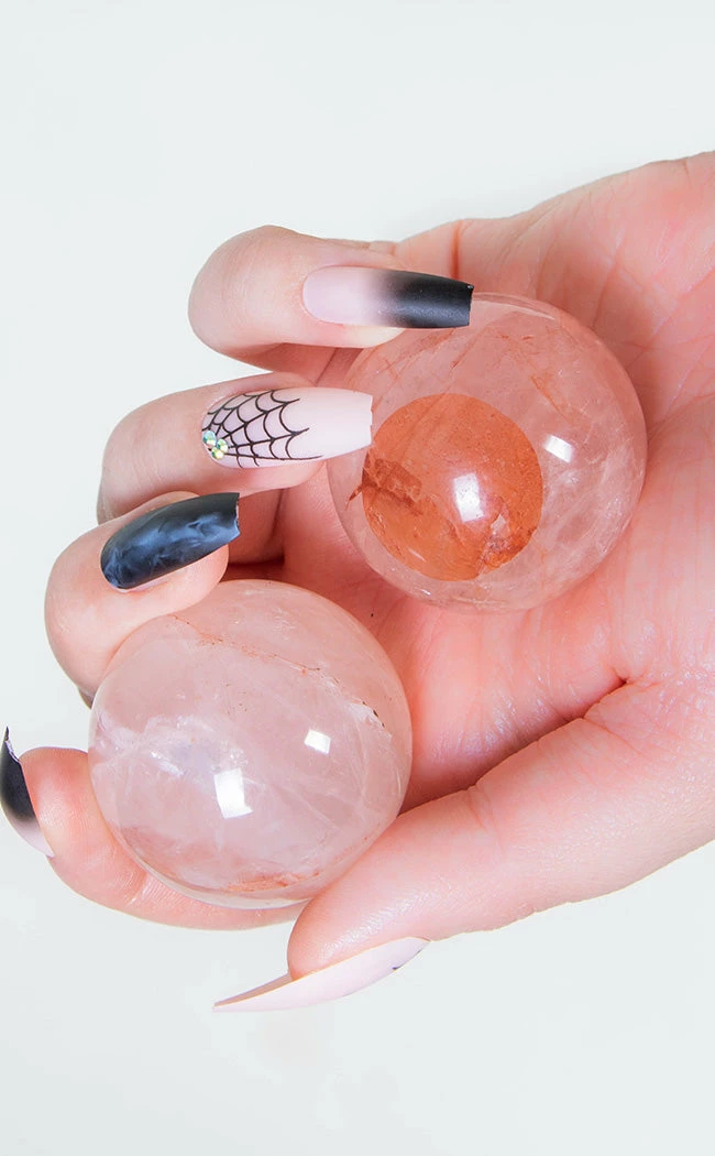 Crystals Fire Quartz Sphere 3 Crystals Fire Quartz Sphere