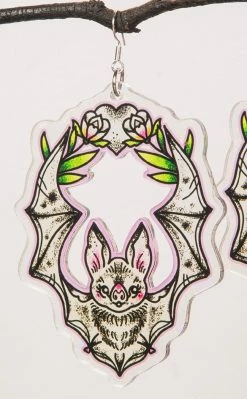 Drop Dead Gorgeous Folklore Bat Earrings Accessories