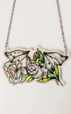 Drop Dead Gorgeous Folklore Bat Necklace