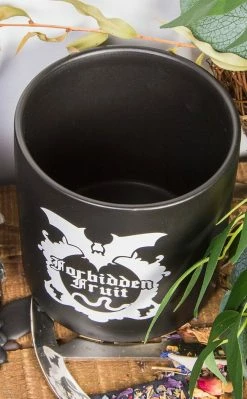 Death By Plants Forbidden Fruit Plant Pot | White On Black Home & Gifts