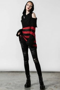 Killstar Freddy Hooded Knit Sweater Clothing 14 Killstar Freddy Hooded Knit Sweater Clothing