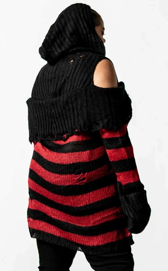 Killstar Freddy Hooded Knit Sweater Clothing 10 Killstar Freddy Hooded Knit Sweater Clothing
