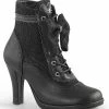 Demonia Shoes GLAM-200 Black Ankle Boots
