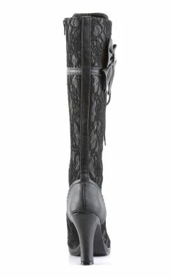 Demonia GLAM-240 Black Knee High Boots Shoes