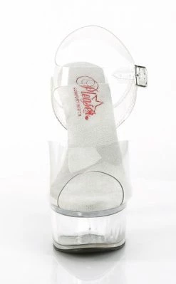 Pleaser Pole Shoes GLEAM-608 Clear Platform Heels