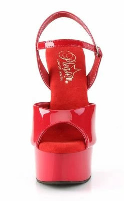 Pleaser Pole Shoes GLEAM-609 Red Patent Heels