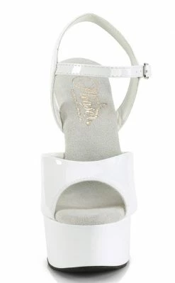 Pleaser GLEAM-609 White Patent Heels Pole Shoes