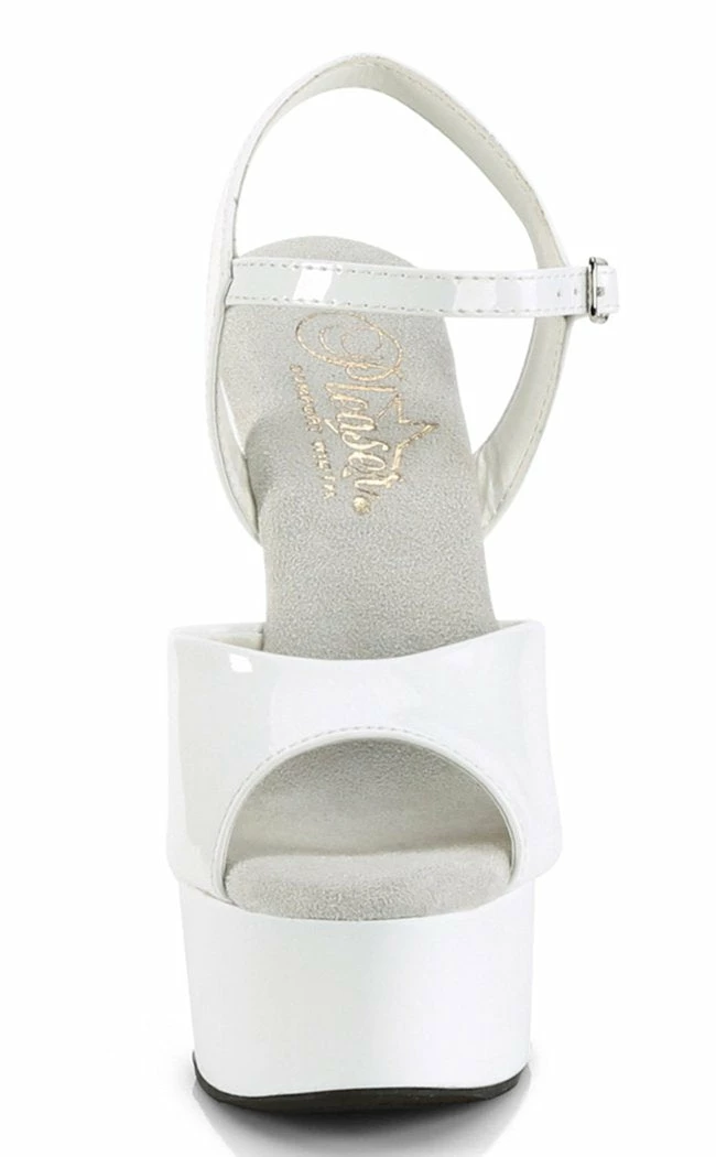 Pleaser GLEAM-609 White Patent Heels Pole Shoes 4 Pleaser GLEAM-609 White Patent Heels Pole Shoes