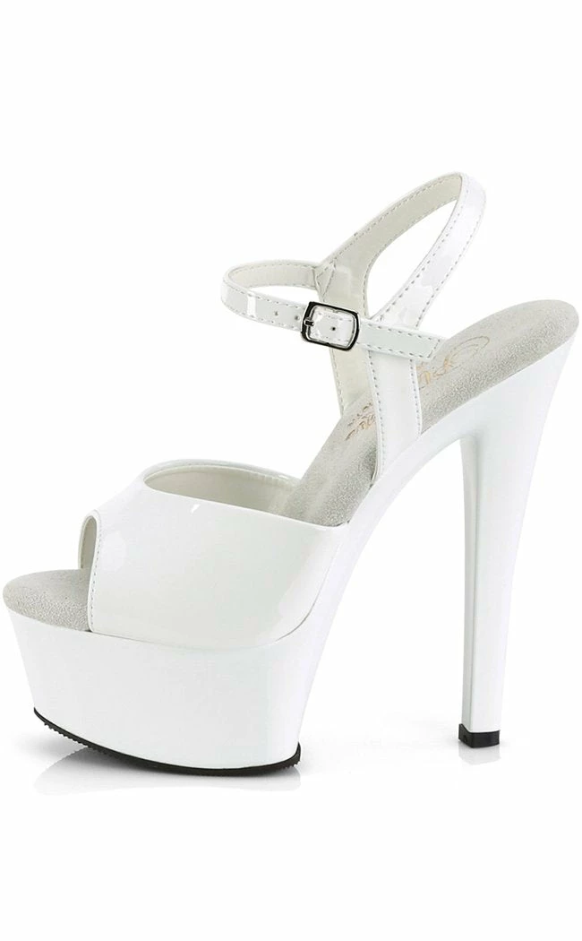 Pleaser GLEAM-609 White Patent Heels Pole Shoes 5 Pleaser GLEAM-609 White Patent Heels Pole Shoes