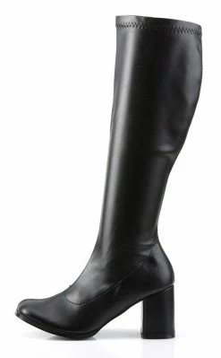 Funtasma GOGO-300 Black Stretch Vegan Leather Gogo Boots