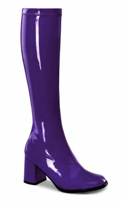 Funtasma GOGO-300 Purple Stretch Patent Gogo Boots