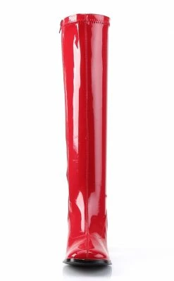 Funtasma GOGO-300 Red Stretch Patent Gogo Boots