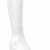 Funtasma GOGO-300 White Stretch Vegan Leather Boots