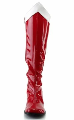 Funtasma GOGO-306 Red Stretch Patent Leather Boots