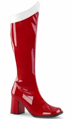 Funtasma GOGO-306 Red Stretch Patent Leather Boots