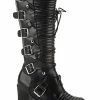 Demonia GOTHIKA-200 Black Steampunk Boots Shoes