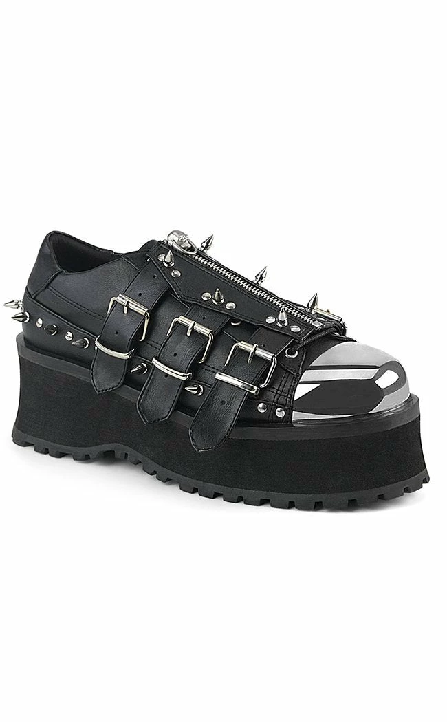 Demonia GRAVEDIGGER-03 Black Creepers Shoes 3 Demonia GRAVEDIGGER-03 Black Creepers Shoes