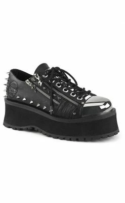 Demonia GRAVEDIGGER-04 Black Creepers Shoes