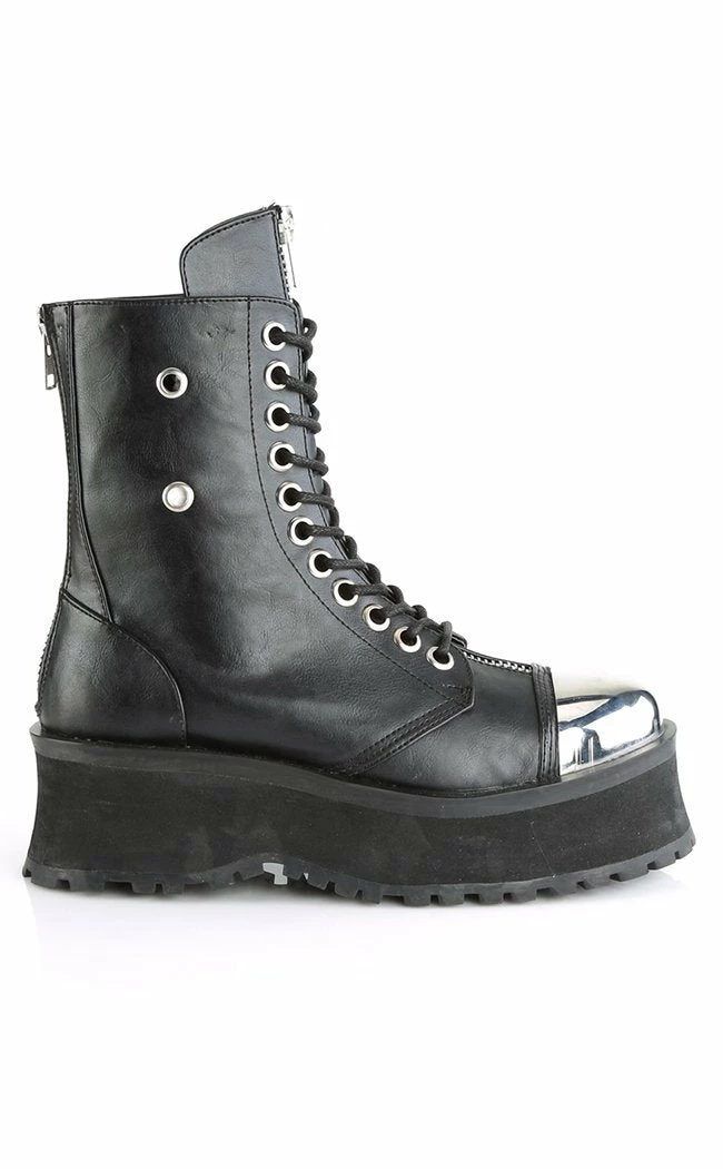 Demonia Shoes GRAVEDIGGER-10 Black Vegan Leather Ankle Boots 7 Demonia Shoes GRAVEDIGGER-10 Black Vegan Leather Ankle Boots