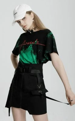 Punk Rave Clothing Gasoline Cargo Skirt