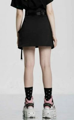 Punk Rave Clothing Gasoline Cargo Skirt