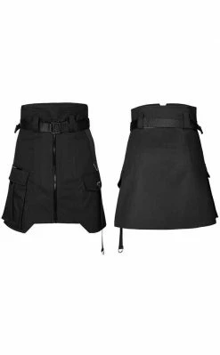 Punk Rave Clothing Gasoline Cargo Skirt