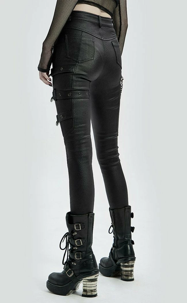 Punk Rave Gladiatrix Faux Leather Jeans 7 Punk Rave Gladiatrix Faux Leather Jeans
