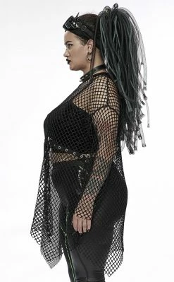 Punk Rave Glitchcore Mesh Top | Plus Size