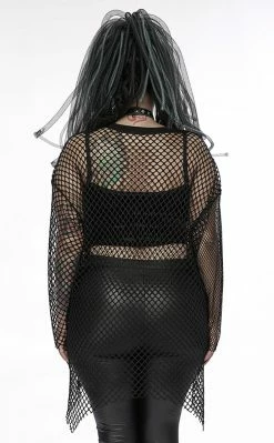 Punk Rave Glitchcore Mesh Top | Plus Size