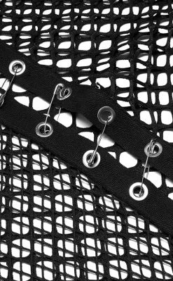 Punk Rave Glitchcore Mesh Top | Plus Size