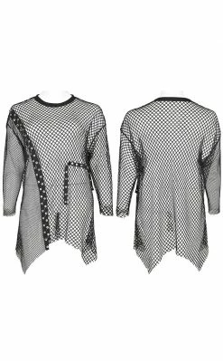 Punk Rave Glitchcore Mesh Top | Plus Size
