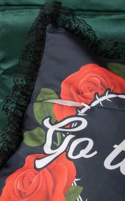 Tragic Beautiful Go To Hell Frilly Cushion Slip