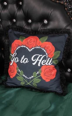 Tragic Beautiful Go To Hell Frilly Cushion Slip