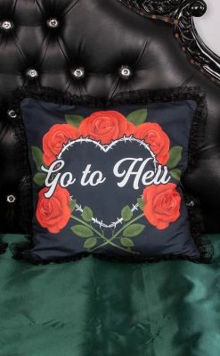 Tragic Beautiful Go To Hell Frilly Cushion Slip
