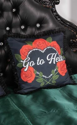 Tragic Beautiful Go To Hell Frilly Cushion Slip