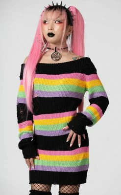 Killstar Good Vibes Knit Sweater Dress