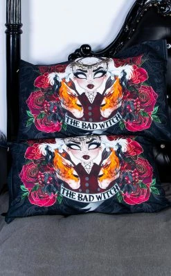 Rose Demon Good Witch Bad Witch Pillow Slip Set Home & Gifts