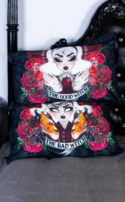 Rose Demon Good Witch Bad Witch Pillow Slip Set Home & Gifts