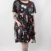 Black Friday Clothing Gothic Print Baby Doll Dress