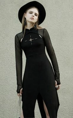 Punk Rave Grave Encounters Hooded Dress 9 Punk Rave Grave Encounters Hooded Dress