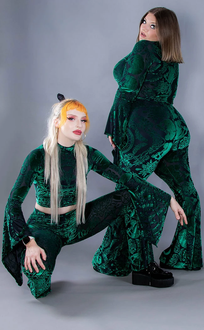 BlackCraft Green Baroque Velvet Top 4 BlackCraft Green Baroque Velvet Top